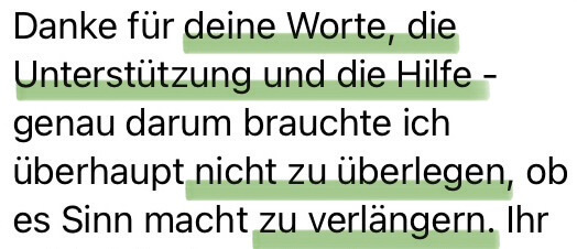 Kundin gibt Maike Nölscher positives Feedback zur Online Zusammenarbeit